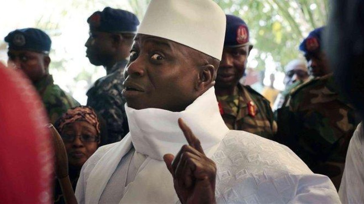 Yahya Jammeh, en el 2016, cuando aún era presidente de Gambia.-ARCHIVO