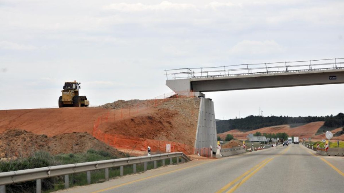Trabajos en la A-11 en una imagen de archivo. HDS