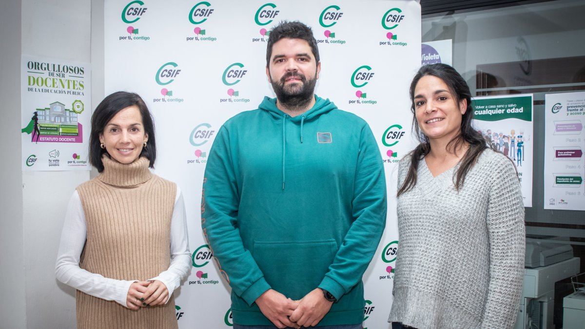 Responsables de Csif de Educación en Soria. GONZALO MONTESEGURO