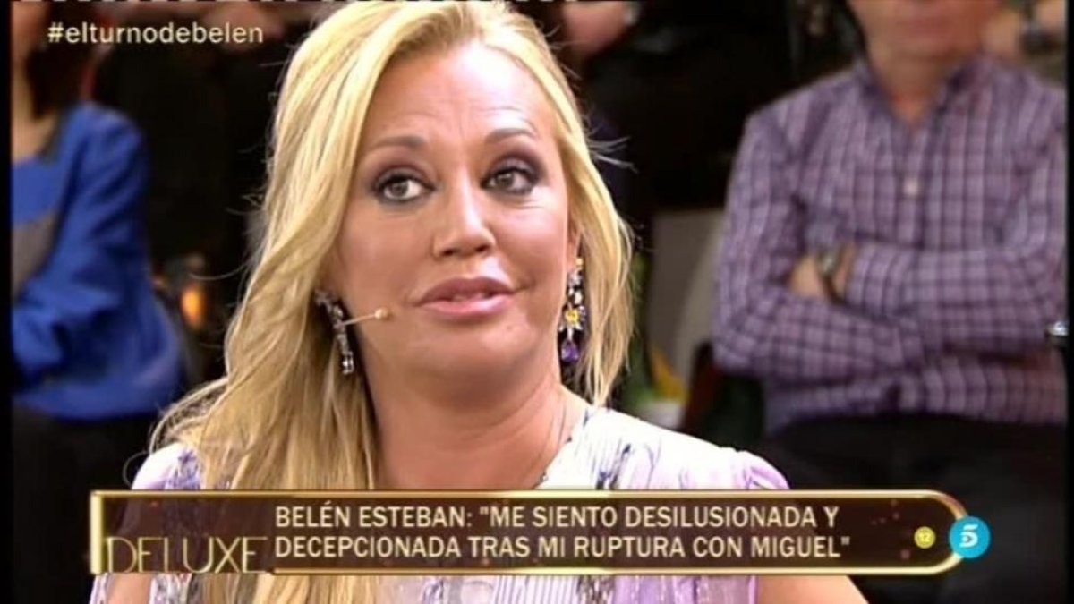 Belén Esteban, en el programa  'Sálvame de Luxe'.-