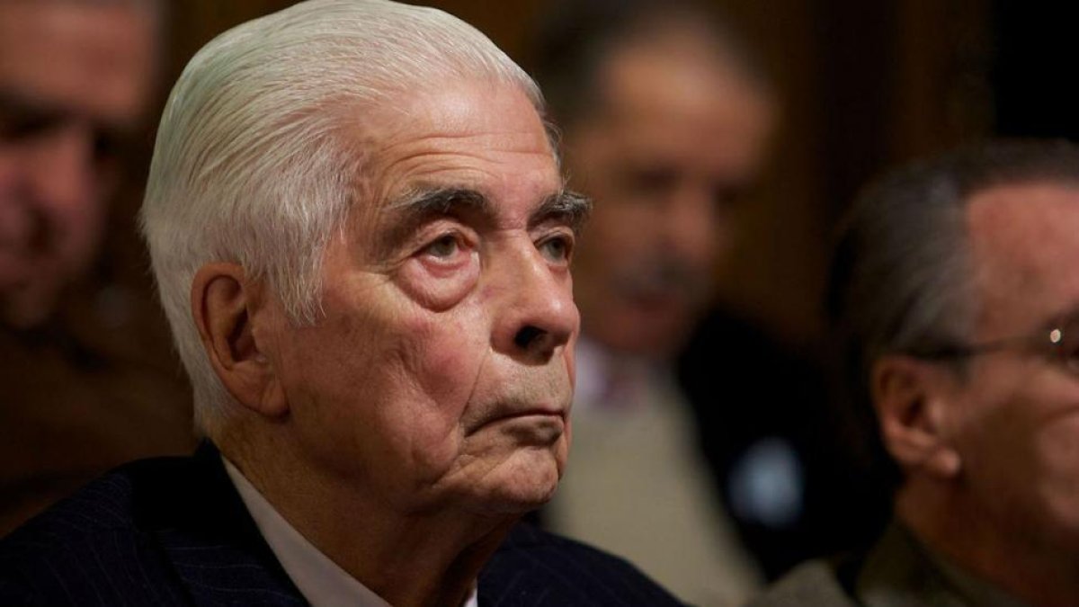 Luciano Menéndez en uno de los jucios.-EL PERIÓDICO