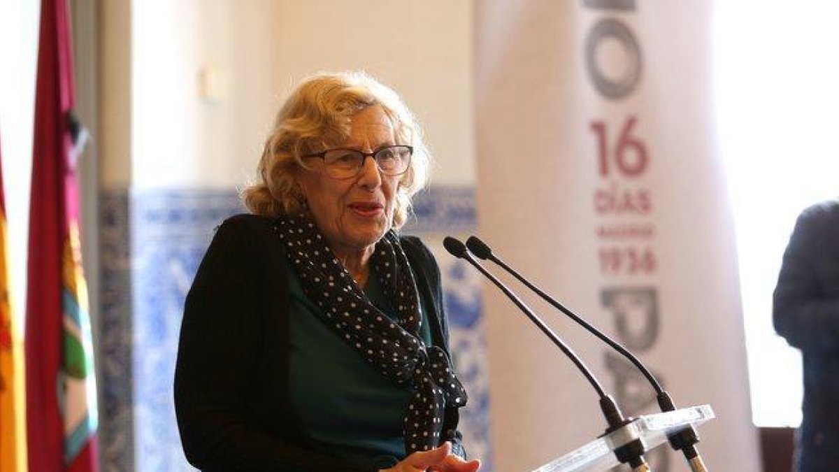 La alcaldesa de Madrid y candidata de Más Madrid al Ayuntamiento, Manuela Carmena.-DAVID CASTRO