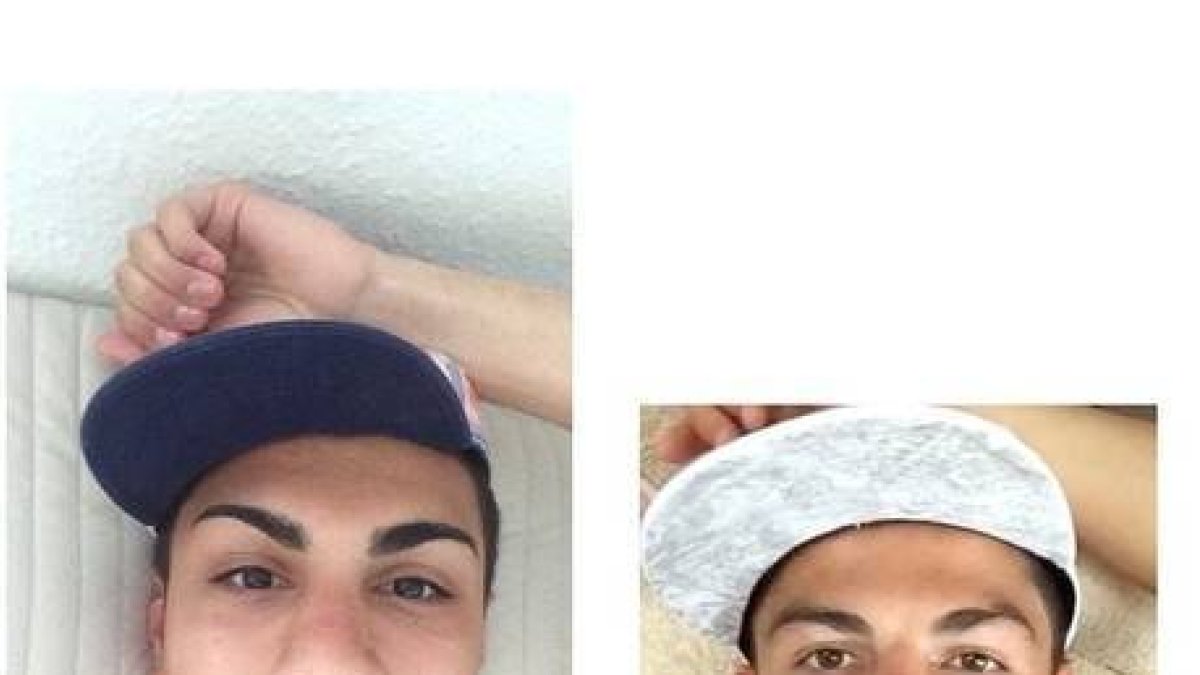 El parecido de Shanta y Cristiano, en la cuenta de Instagram del joven.-Foto: INSTAGRAM / @SHANTARONALDO