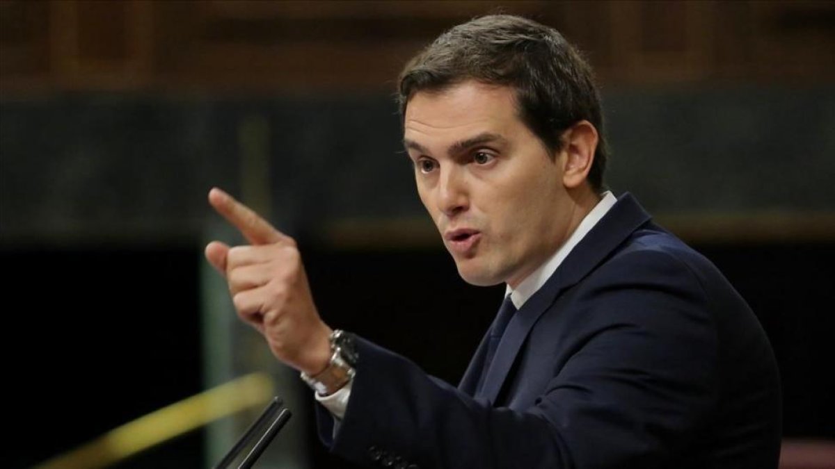 Albert Rivera durante una intervención en el Congreso.-JUAN MANUEL PRATS