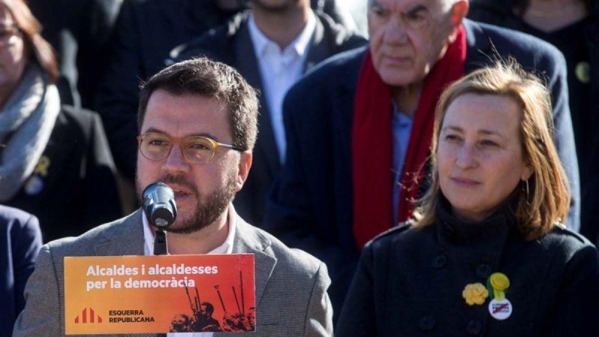 Acto de alcaldes de ERC, en Sant Vicenç dels Horts.-EFE/QUIQUE GARCIA
