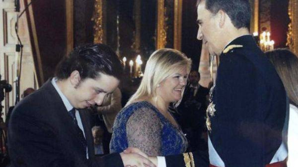 Francisco Nicolás G. I., en la coronación de Felipe VI.-
