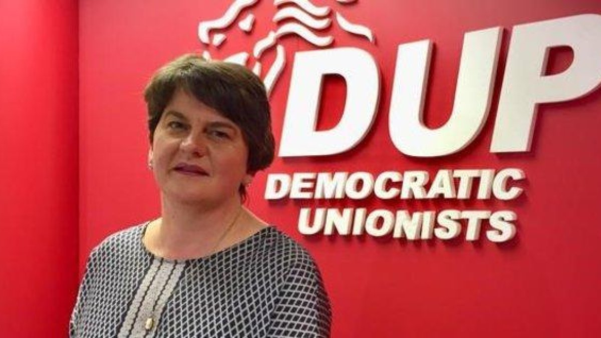 La líder del partido unionista norirlandés, Arlene Foster.-DAVID YOUNG