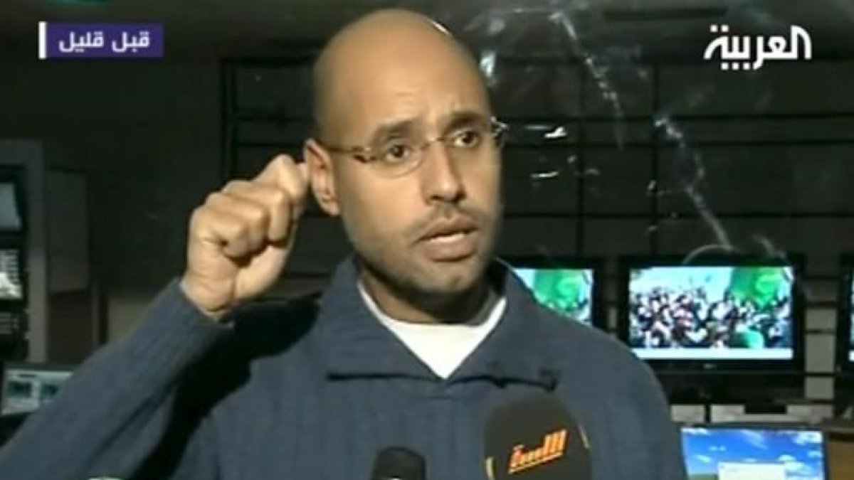 Saif al Islam Gadafi, en declaraciones a la televisión estatal libia.-AL ARABIYA TELEVISION / EFE