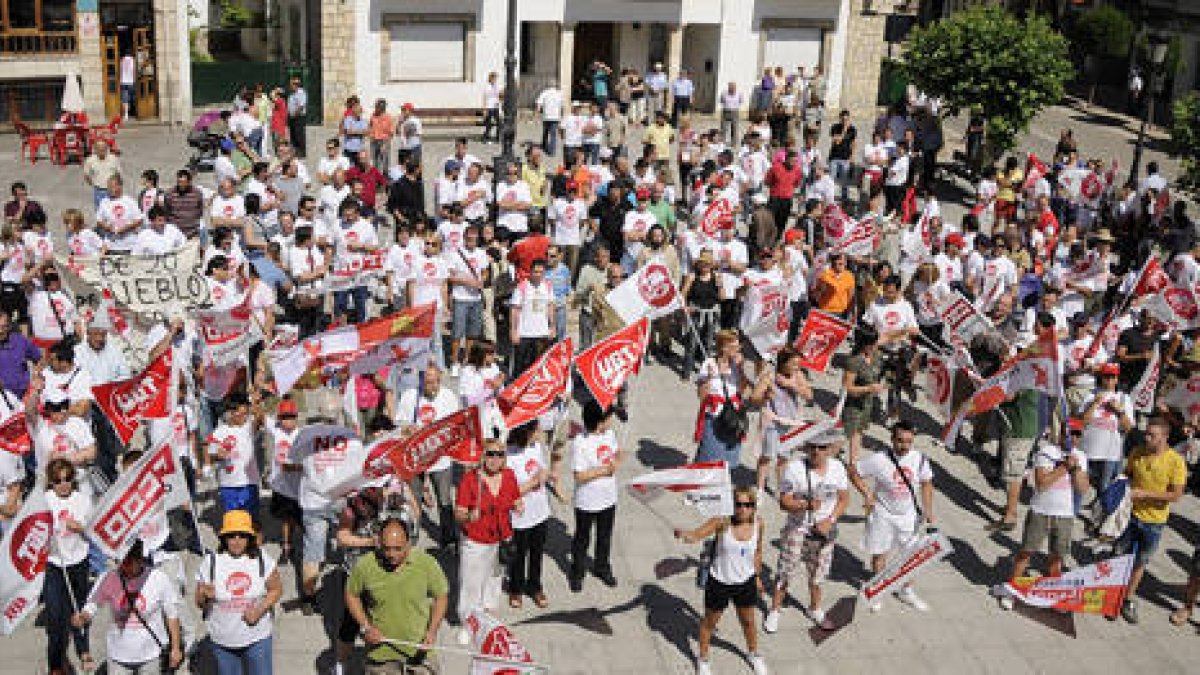 Trabajadores de Norma en una de las movilizaciones. / U.S. -
