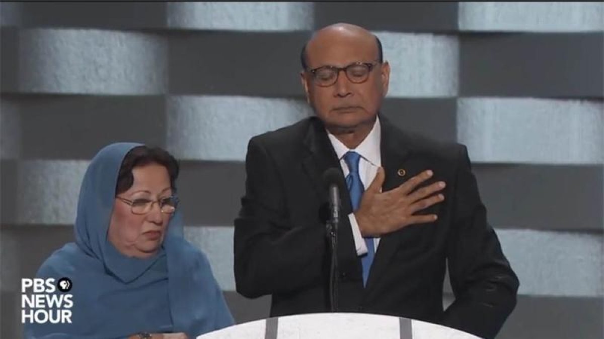 El padre de un soldado musulmán estadounidense muerto en Irak a Trump: