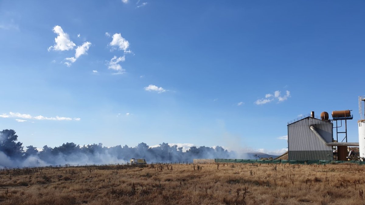 Imagen del incendio. GONZALO MONTESEGURO