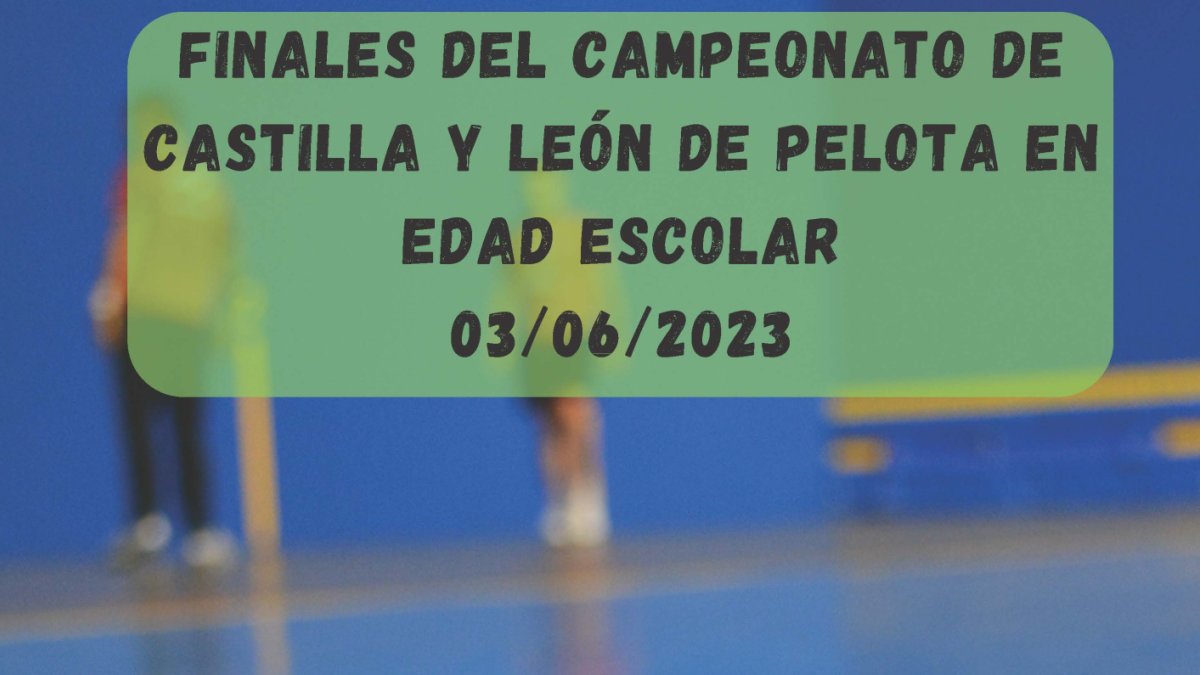 Cartel con las finales de pelota del Regional escolar.