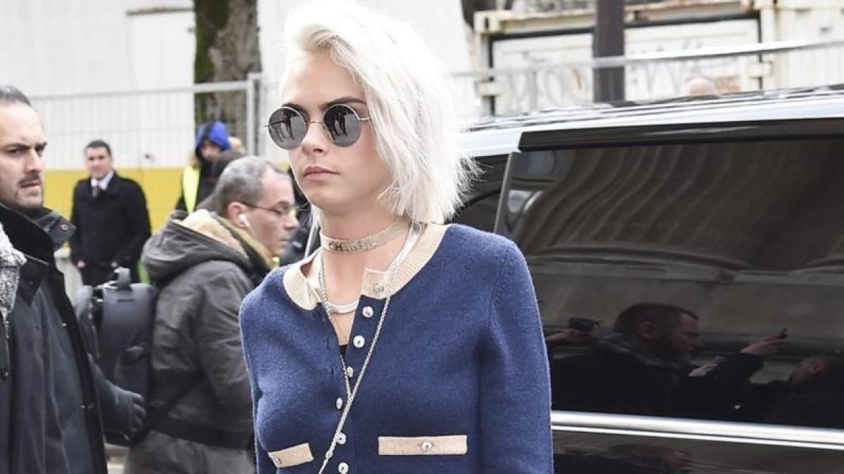 Cara Delevinge, la semana pasada en París.-JACOPO RAULE