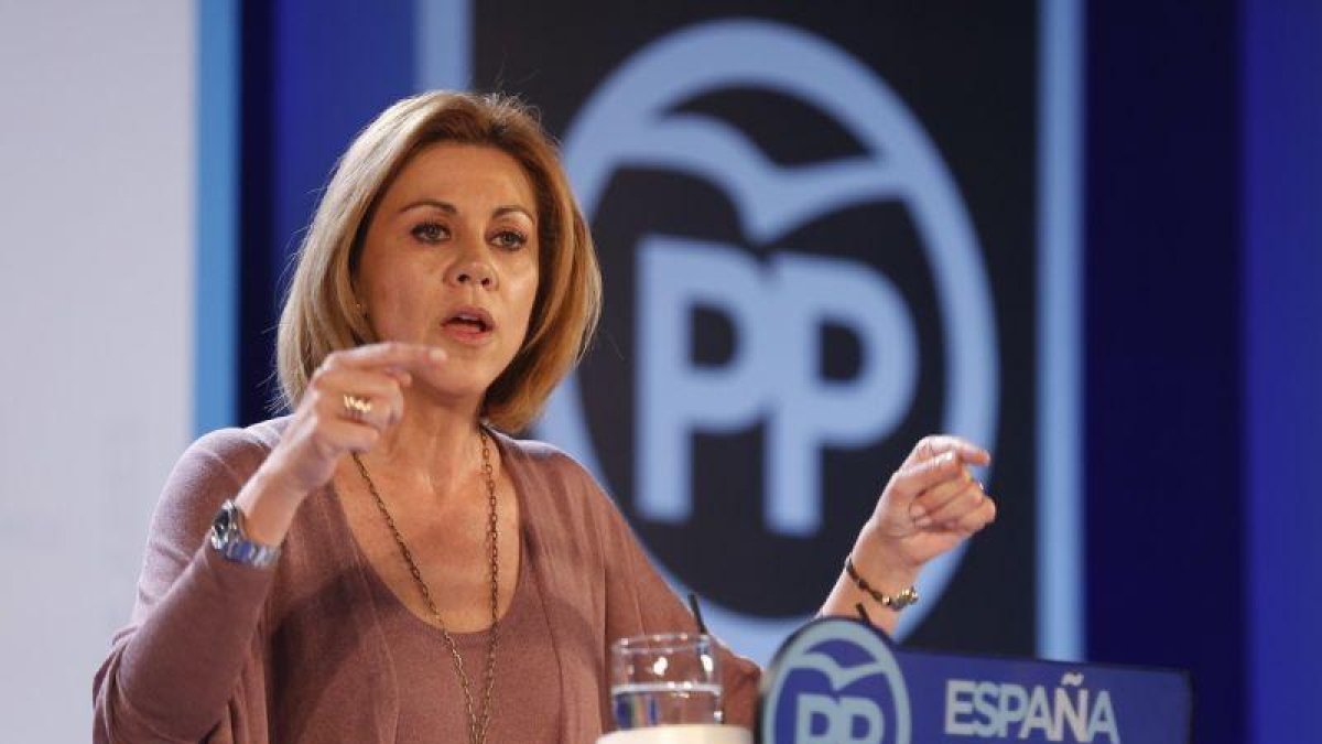 La secretaria general del PP, María Dolores de Cospedal.-EFE / ALEJANDRO GARCÍA