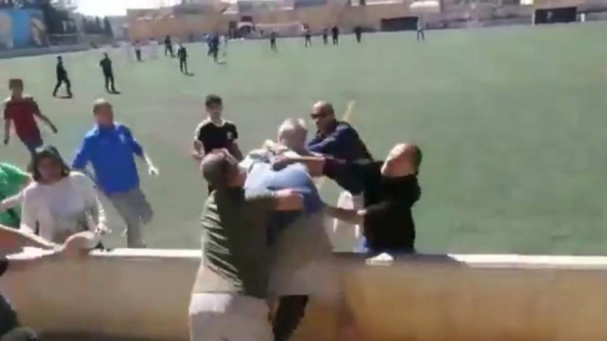 Una imagen de los incidentes.-