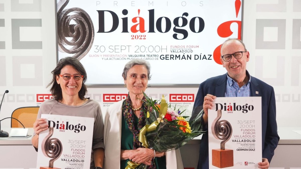 Municio, Calleja y Fernández en la presentación de los Premios Diálogo. R. VALTERO - ICAL