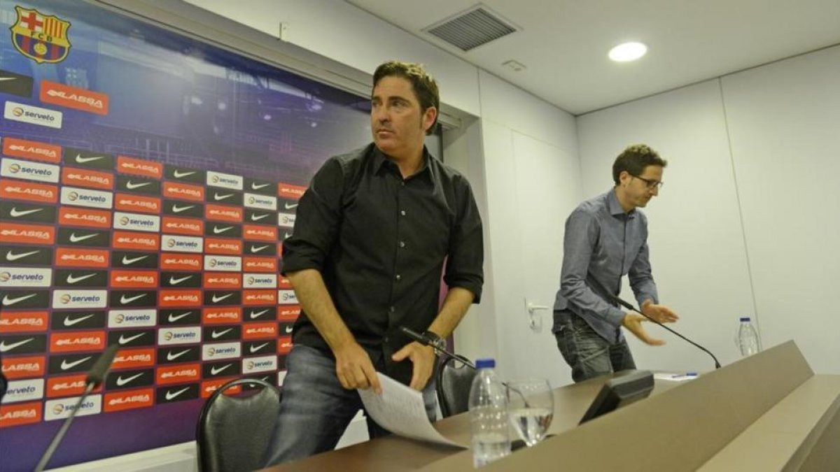 Xavi Pascual, en el acta de su despedida del Barça el pasado junio-MONICA TUDELA