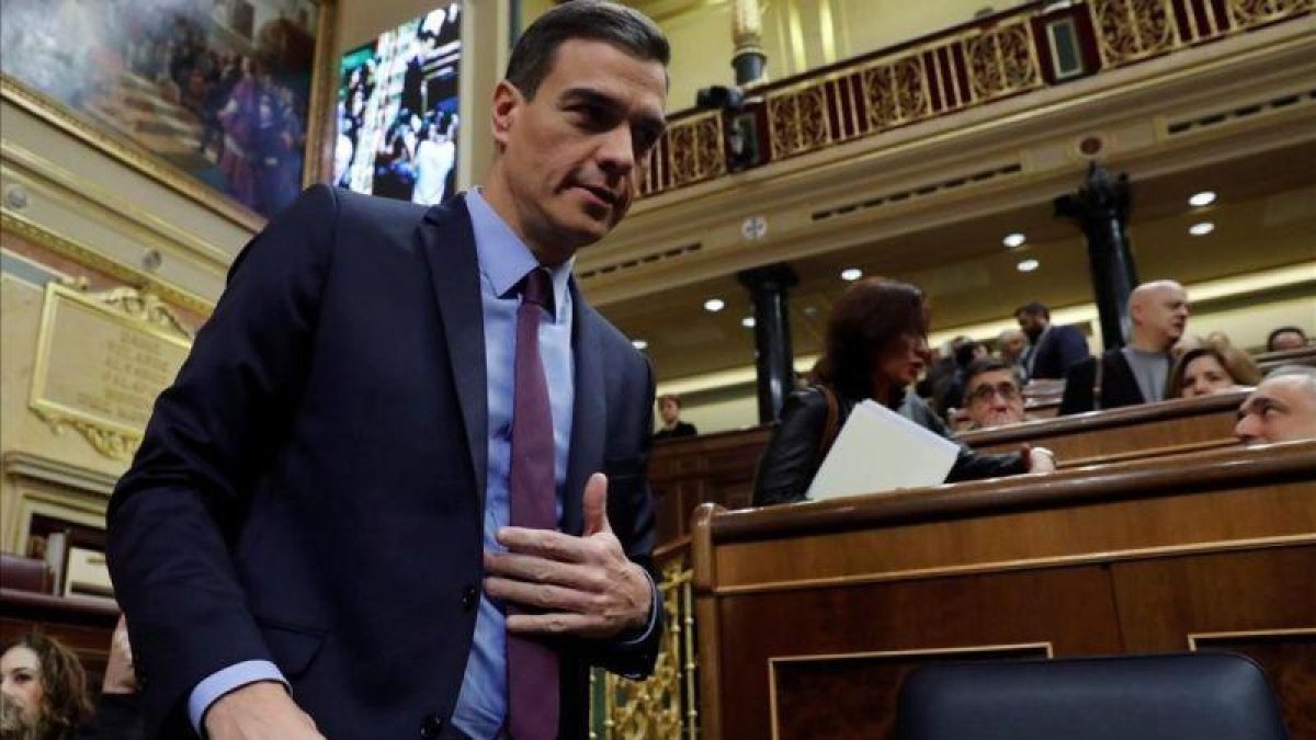 Pedro Sánchez, en el Congreso.-ZIPI (EFE)