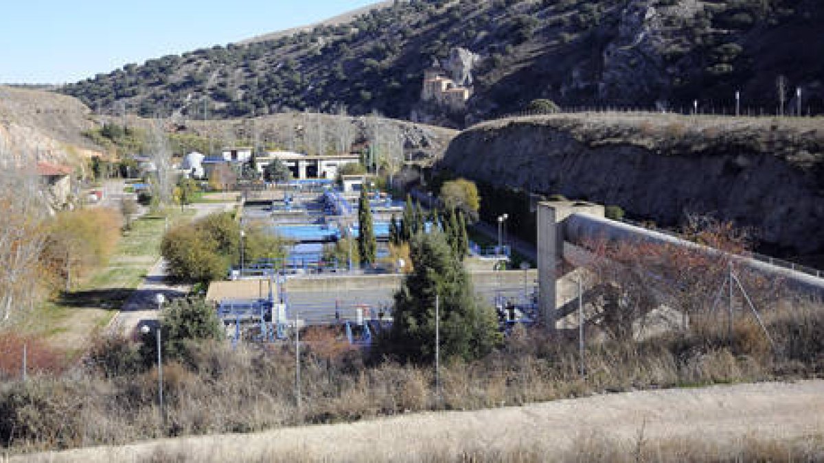 La actual depuradora de Soria. / Á.M.-