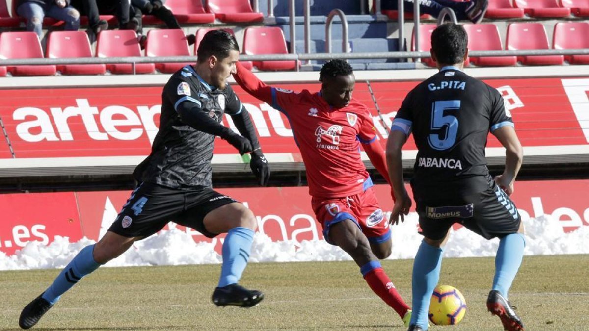El Numancia derrotó con holgura al Lugo en la anterior jornada disputada en Los Pajaritos.-LUIS ÁNGEL TEJEDOR