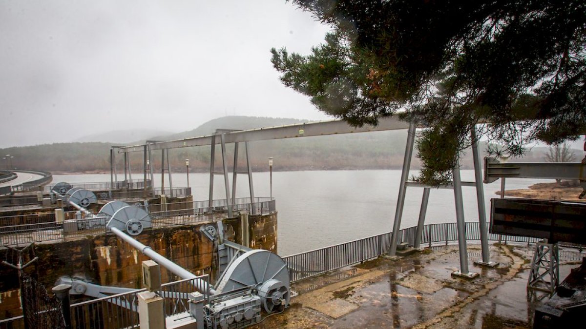 Embalse de la Cuerda del Pozo tras las lluvias de mediados de enero. MARIO TEJEDOR