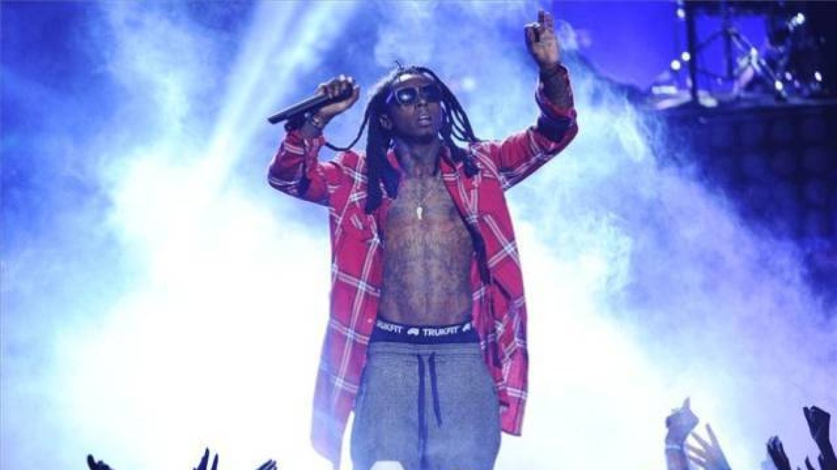 El rapero Lil Wayne en un reciente concierto en Los Ángeles.-Foto:CHRIS PIZZELLO