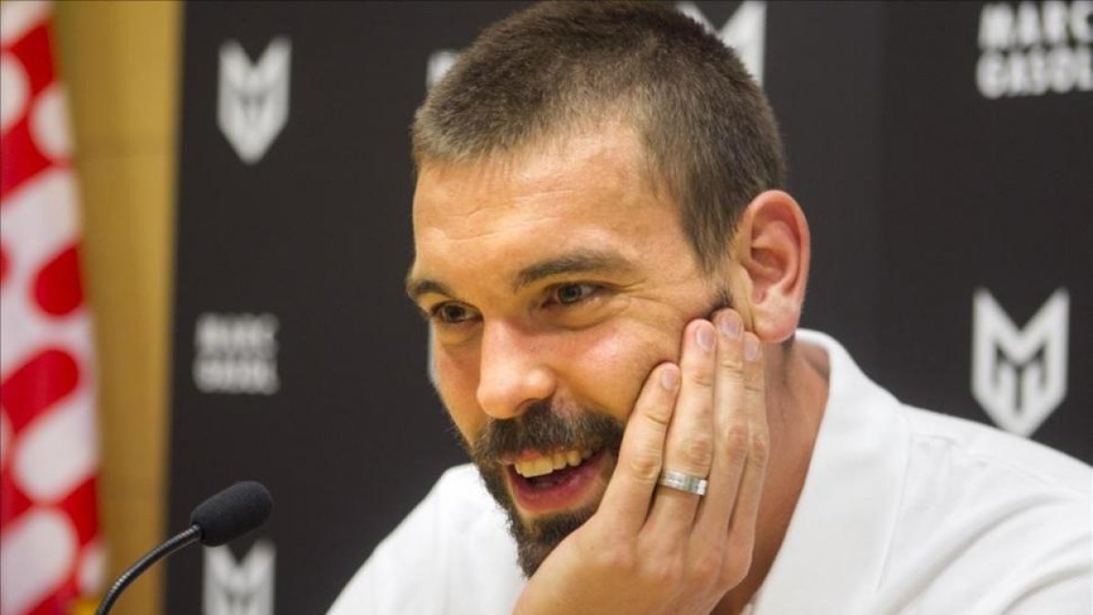 Marc Gasol, en una rueda de prensa reciente.-JORDI RIBOT