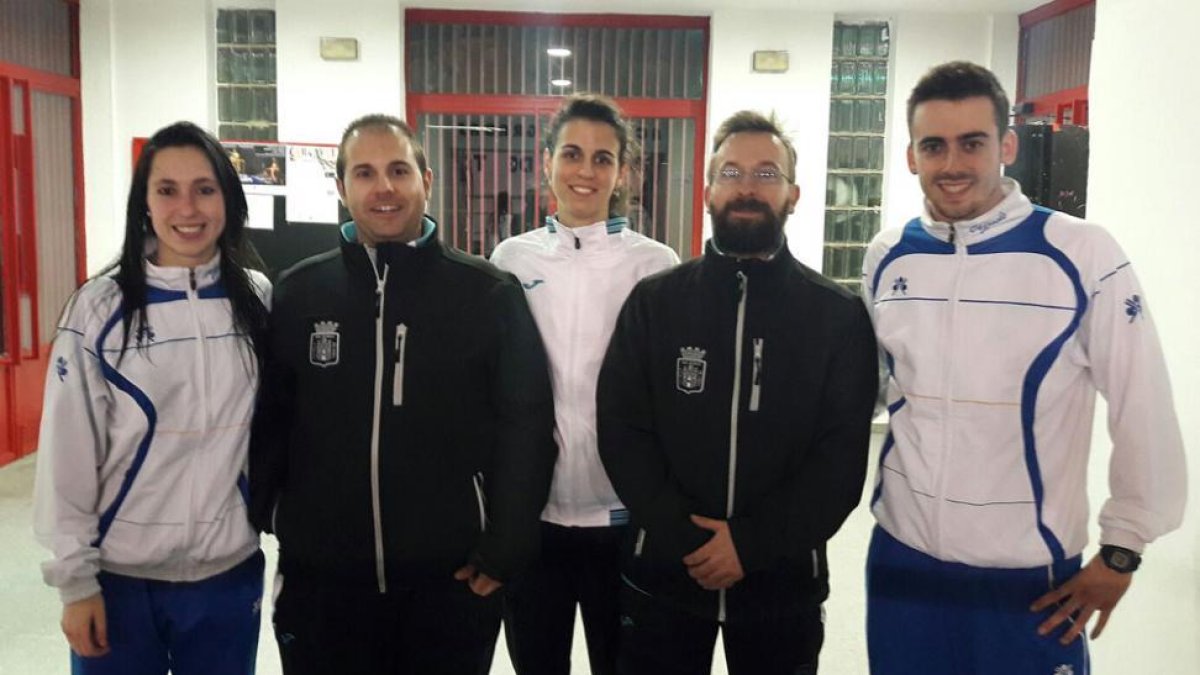 Los cinco jugadores sorianos que compitieron en Tordesillas.-Cedida