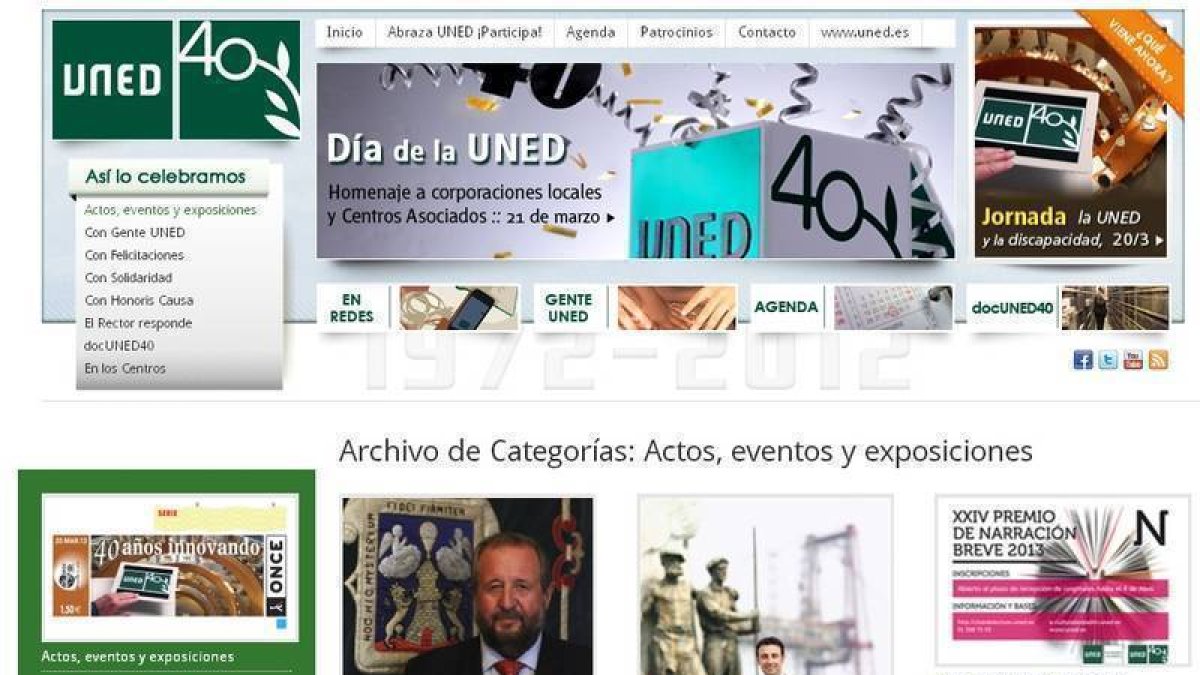 Sitio web de la UNED.-