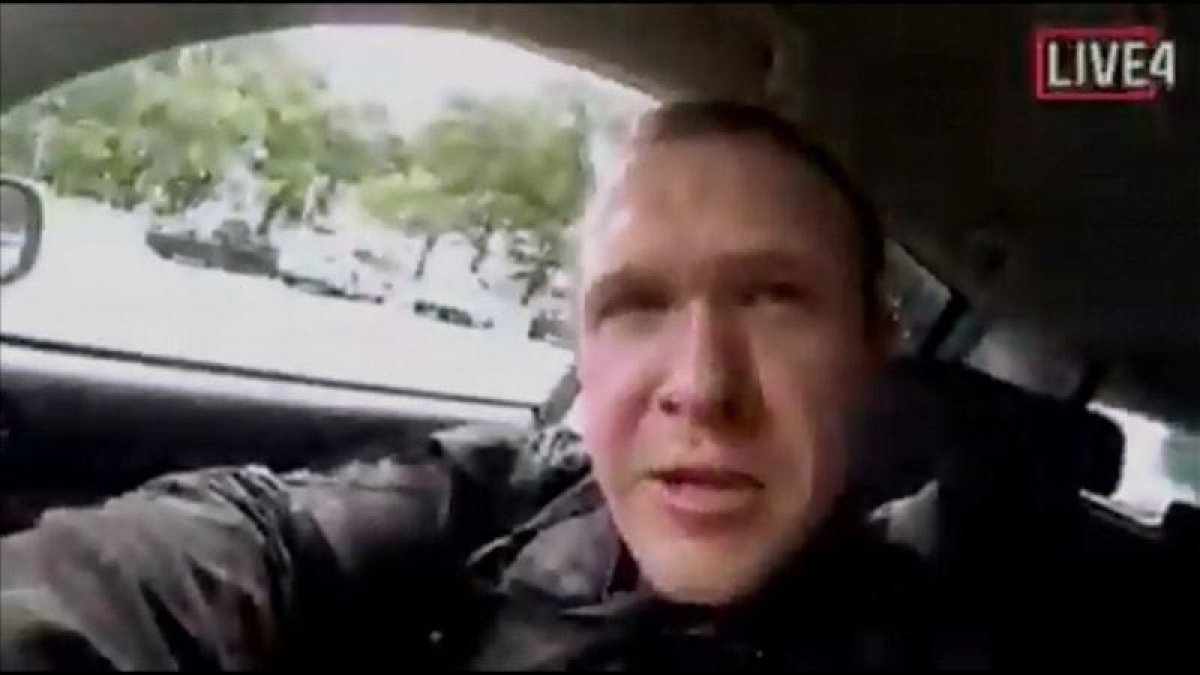 Uno de los sospechosos del ataque de Christchurch que habría retransmitido en directo el asalto a una de las mezquitas.-