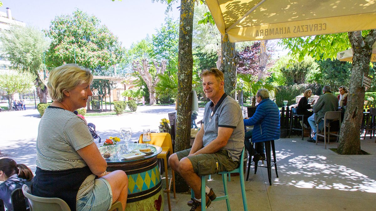 Imagen hoy de una terraza en la Dehesa. MARIO TEJEDOR