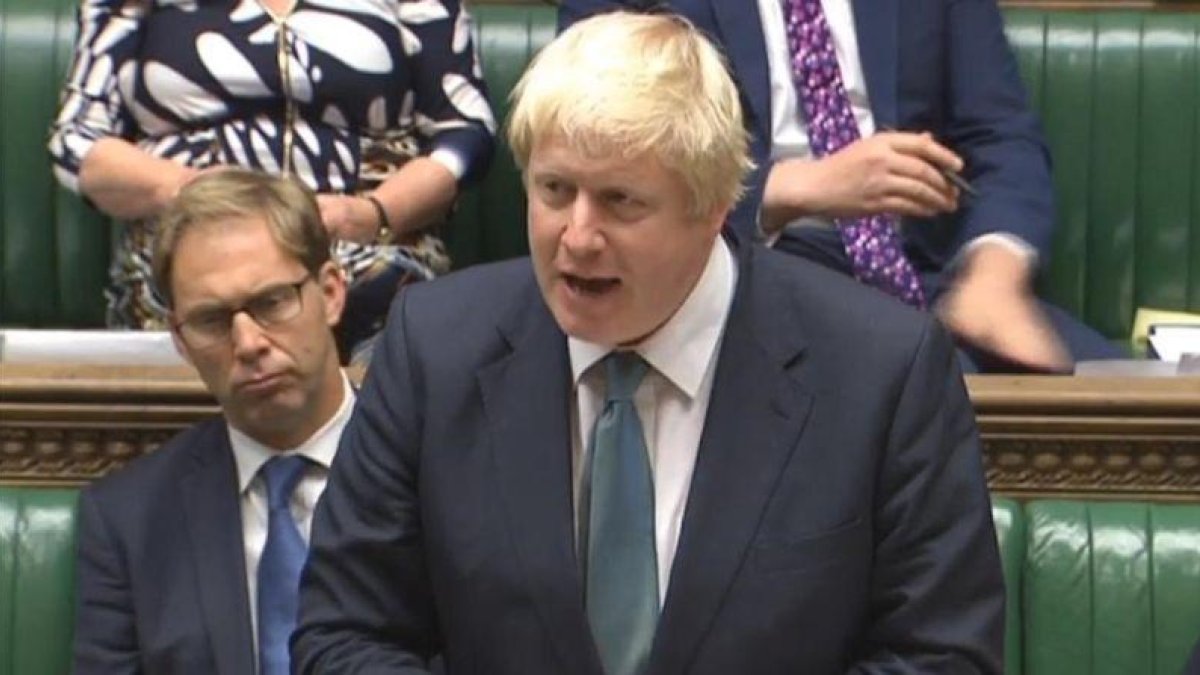 Johnson el pasado martes en la Cámara de los Comunes.-AP