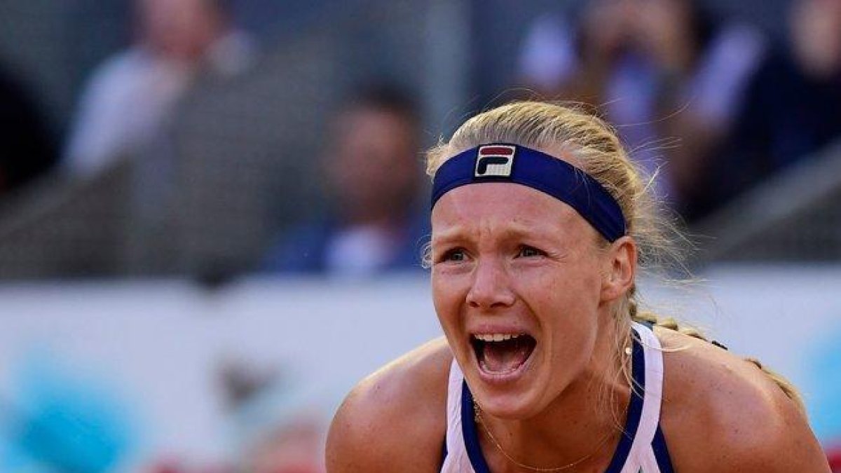 Bertens, durante su victoria.-AFP