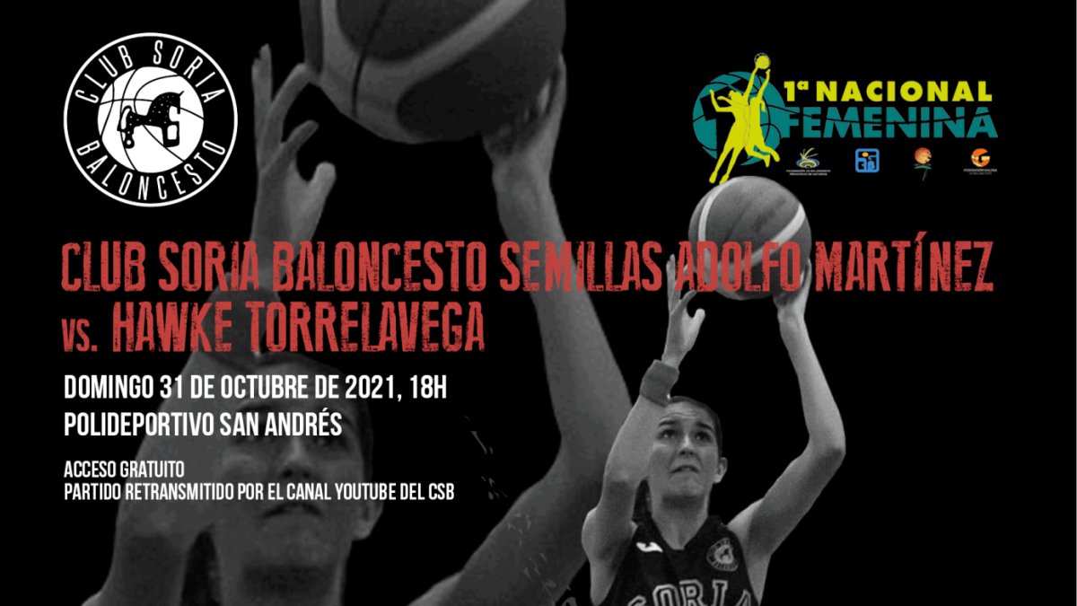 Cartel Club Soria Baloncesto Semillas Adolfo Martínez-Hawke Torrelavega.