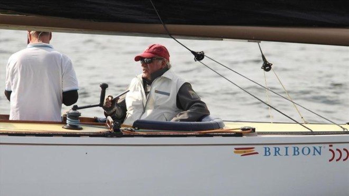 Juan Carlos I, en el ’Bribón’, este jueves.-EPA / PEKKA SIPOLA