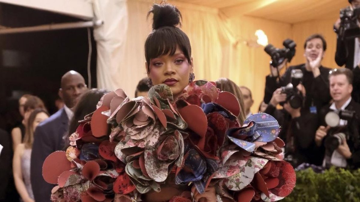 La cantante y diseñadora Rihanna, en la última edición de la gala del Metropolitan Museum de Nueva York.-CHARLES SYKES
