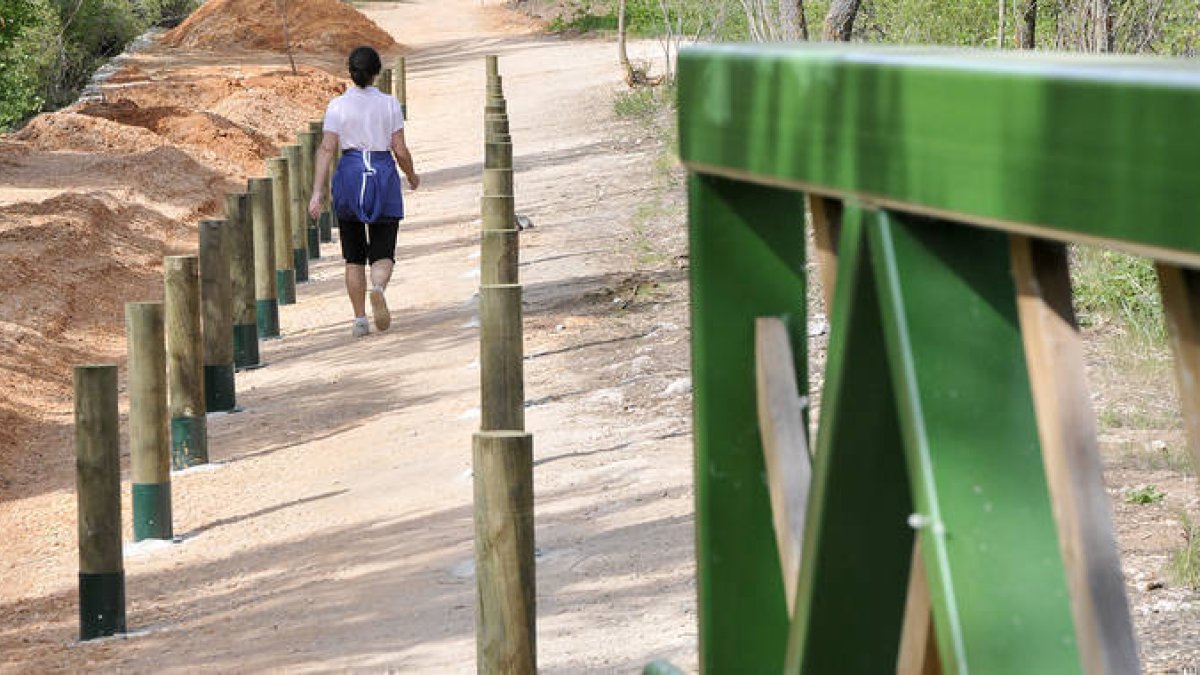 Estado actual de la senda que sale del puente del Pereginal. / FIRMA-