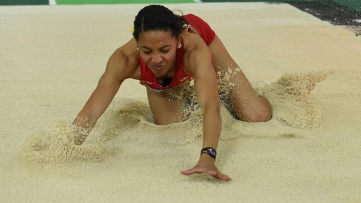 Kendell Williams, durante una prueba en el Mundial que se disputa en Portland.-AFP / MARK RALSTON