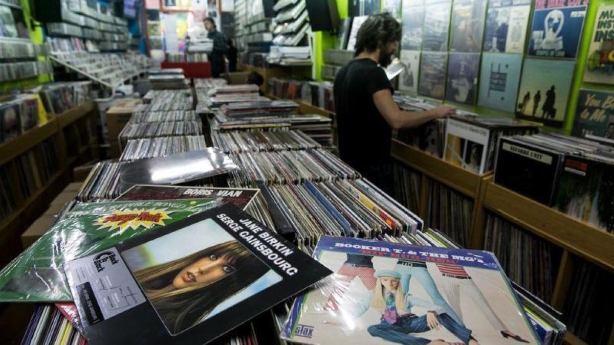 La tienda de discos Wah Wah, en Barcelona, en el 2018.-JOAN PUIG