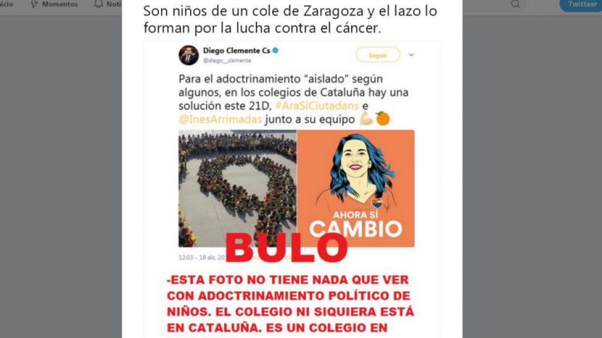 Diez noticias falsas que han sido virales durante esta campaña, recogidas por Maldito Bulo.-MALDITO BULO (TWITTER)