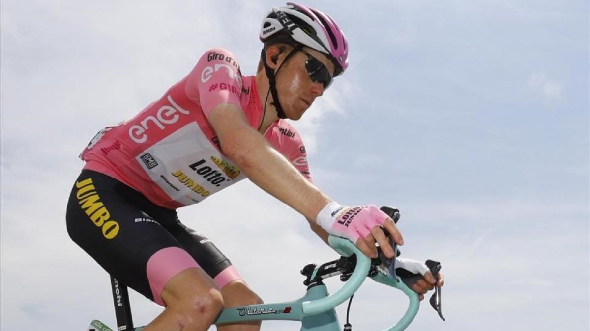 Steven Kruijswijk, durante la 18ª etapa del Giro.-AFP / LUK BENIES
