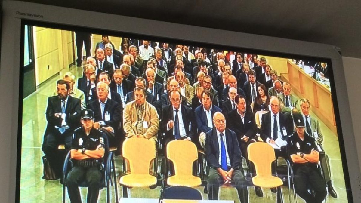 La sala en la que se celebra el juicio por ls tarjetas 'black'.-