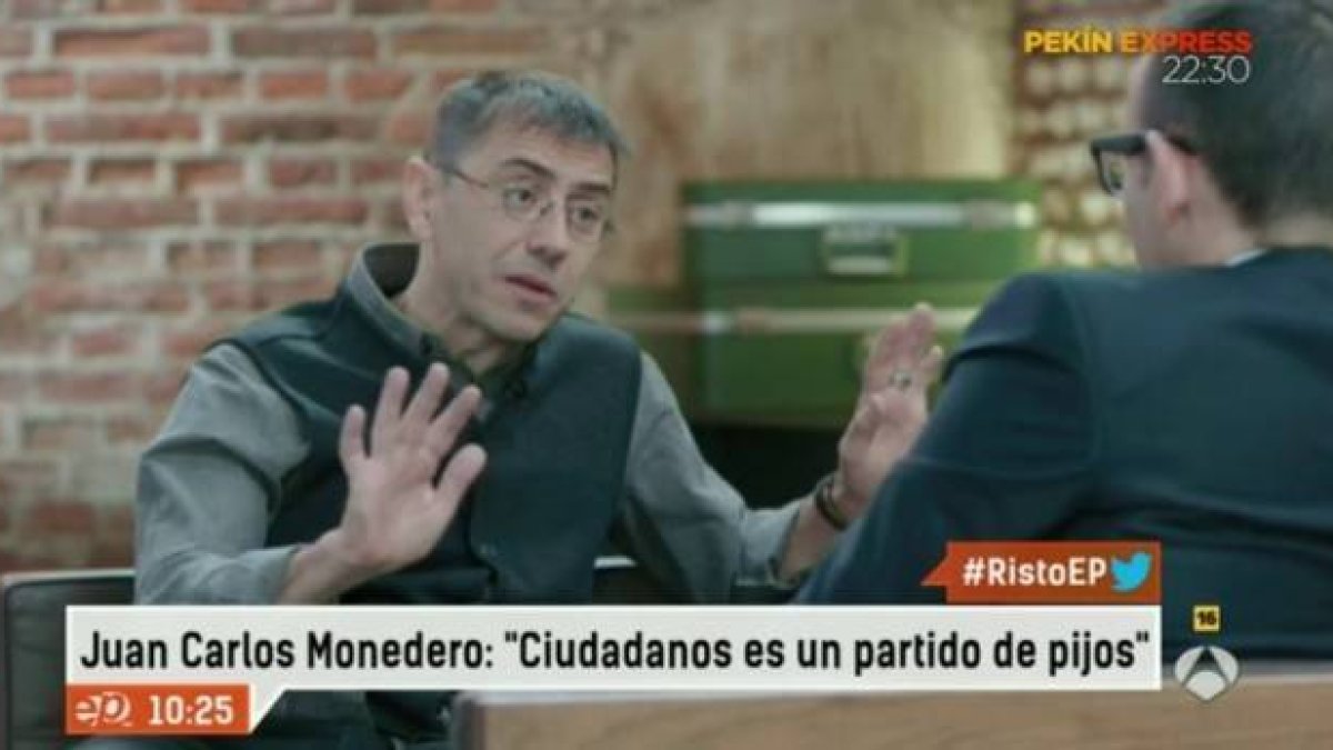 Monedero, con Risto, en 'Al rincón de pensar'.-Foto: ATRESMEDIA