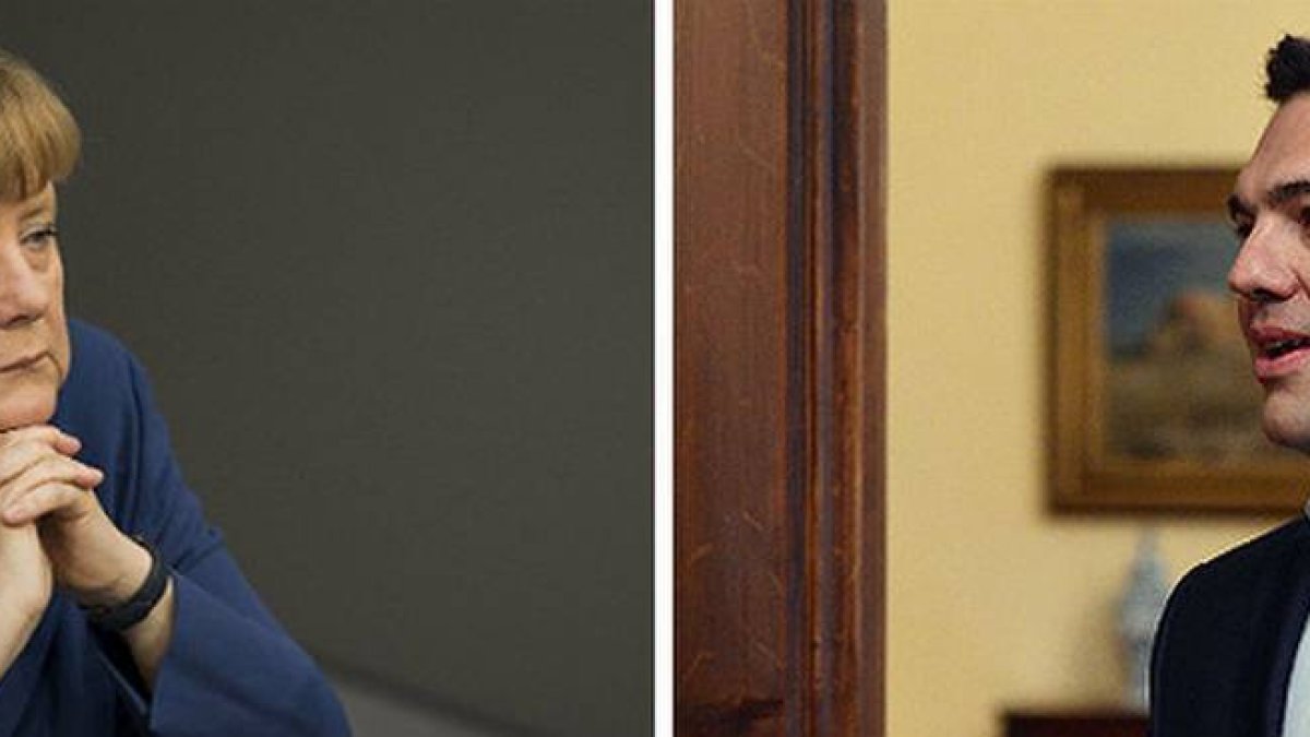 Merkel y Tsipras, frente a frente.-Foto: AP/ AFP