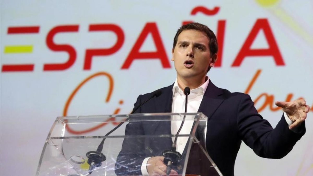 El líder de Ciudadanos, Albert Rivera, durante la presentación de la plataforma ESPAÑA Ciudadana.-JJGUILLEN (EFE)