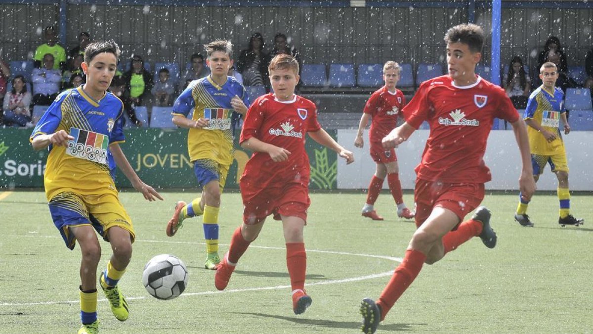 El Torneo Numantian Cup arrancaba ayer con la celebración de seis partidos en la jornada inaugural.-Valentín Guisande