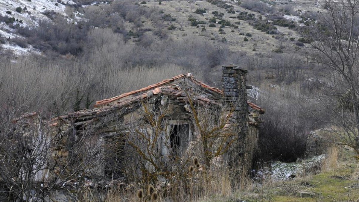 Vivienda abandonada en Navabellida, en el puerto de Oncala.-VALENTÍN GUISANDE