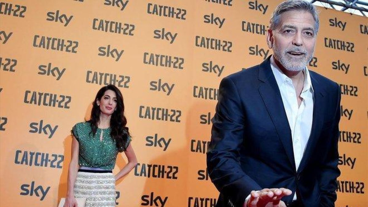 George y Amal Clooney, el pasado 13 de mayo en Roma.-AFP/ TIZIANA FABI