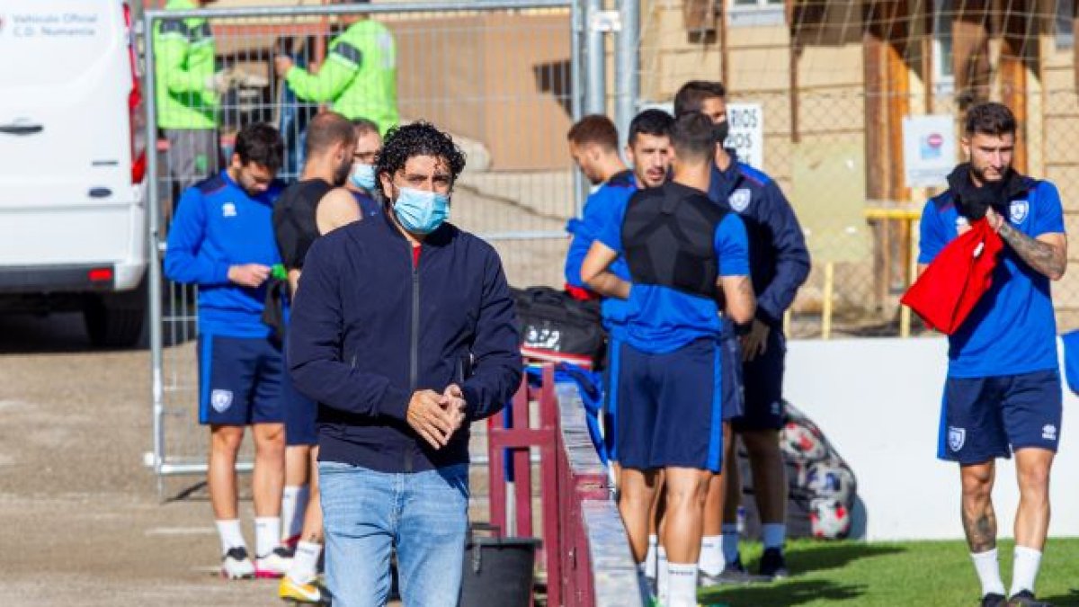 Rubén Andrés en un entrenamiento en la Ciudad Deportiva. MARIO TEJEDOR