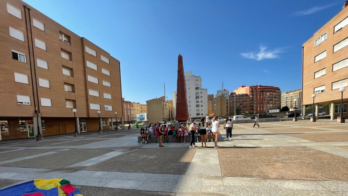 Uno de los grupos del campamento de La Peonza en una imagen de archivor. HDS